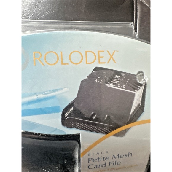 Rolodex Petite Mesh Card File Holder 2.25" x 4" Address Phone 125 Cards Vtg 2006 - Picture 8 of 9